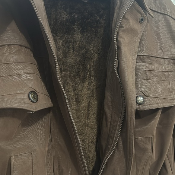 Free Country Brown Faux Leather Jacket Men’s Size M – Minor Flaw - Picture 9 of 11